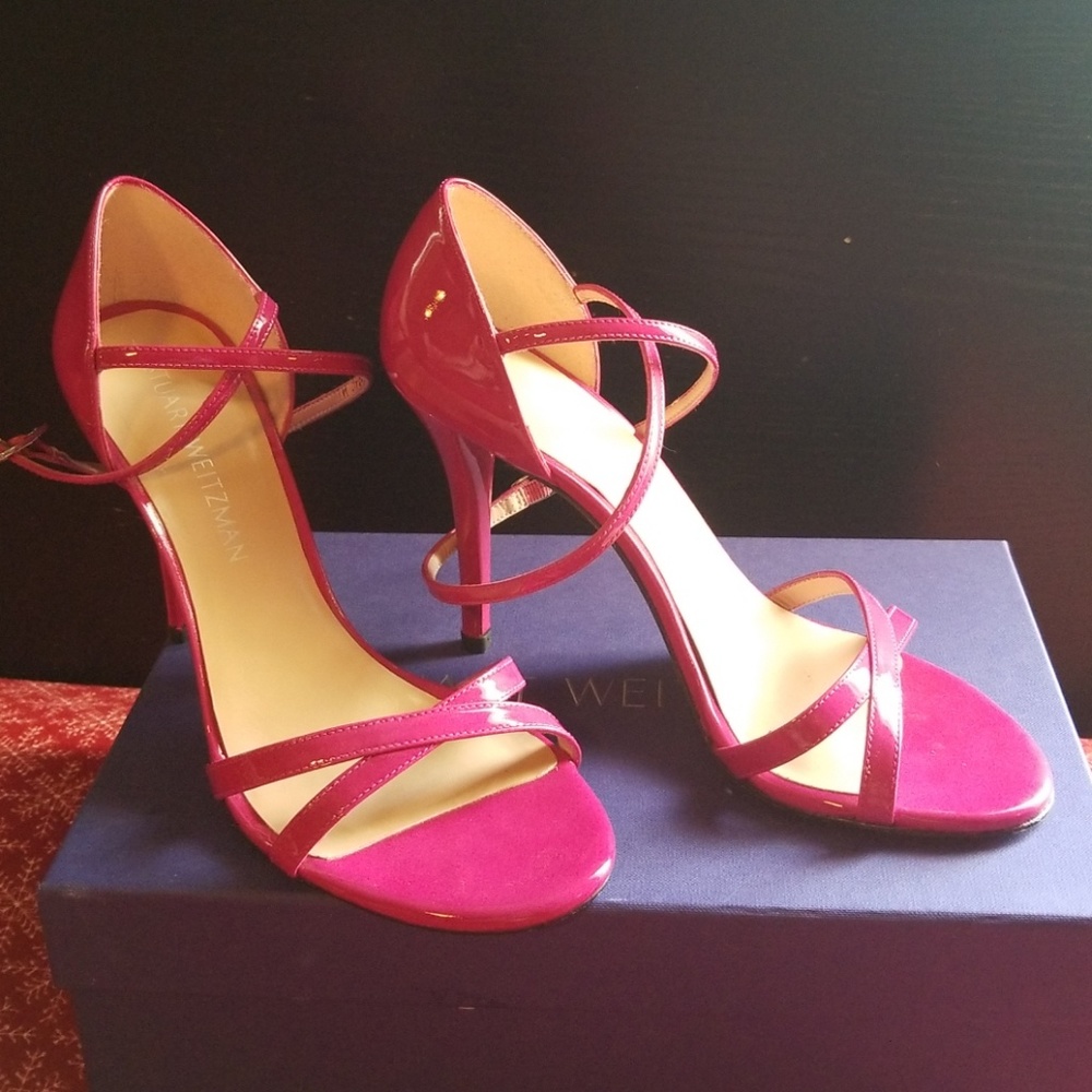 Stuart Weitzman patent leather heels sz 8 RT$435